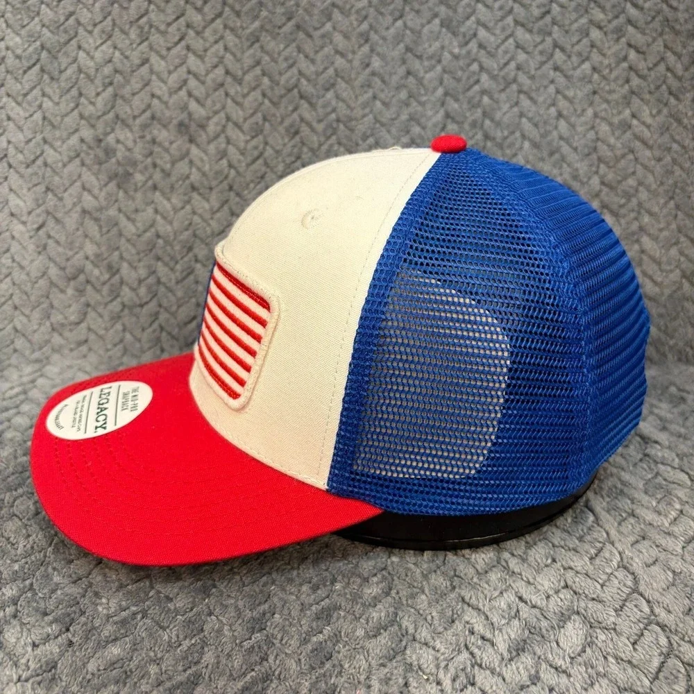 Legacy Mid-Pro Snapback Hat IDI American Flag Trucker Cap Red White Blue 3478